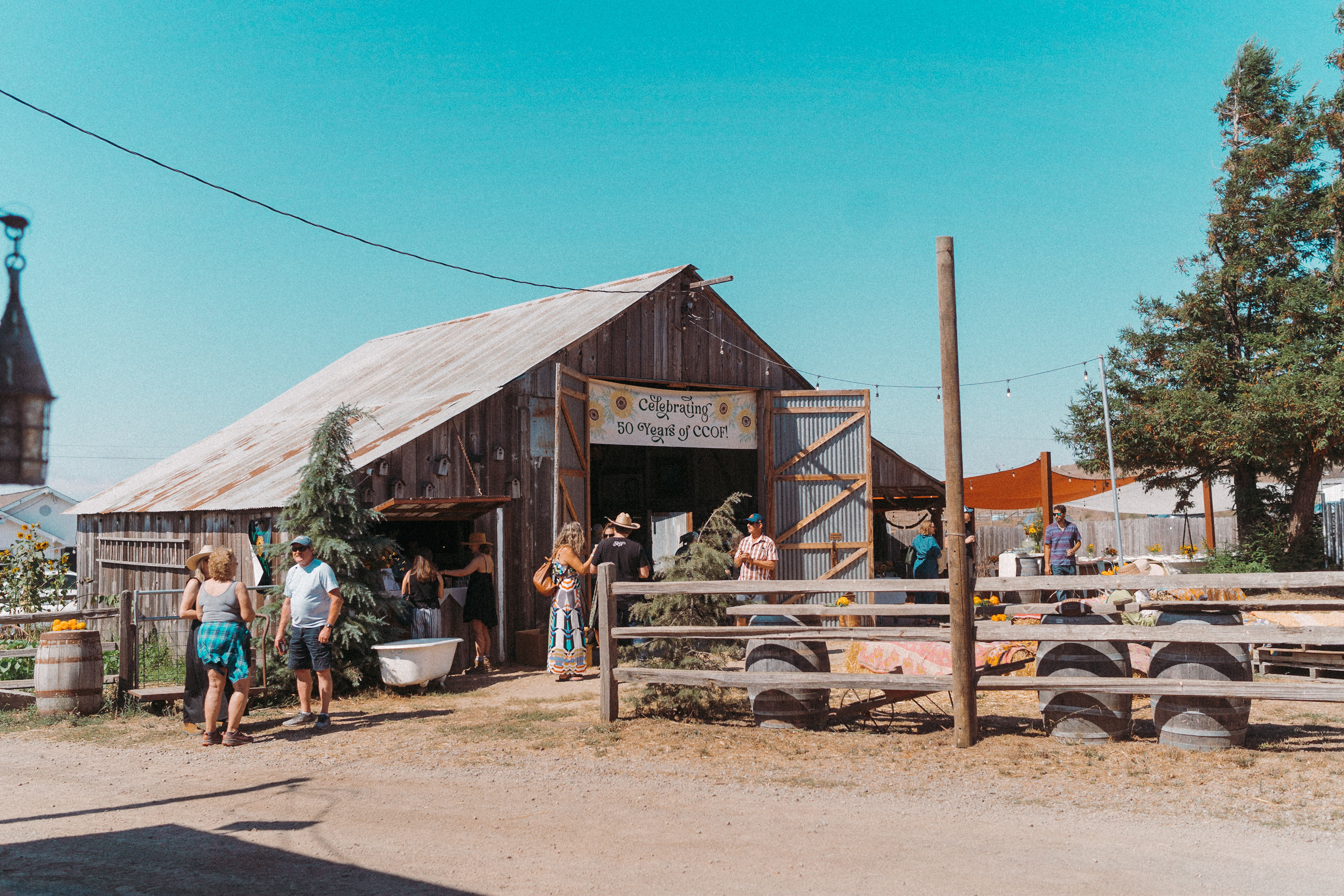 CCOF 50th Anniversary barn exterior at Sonoma Hills Farm
