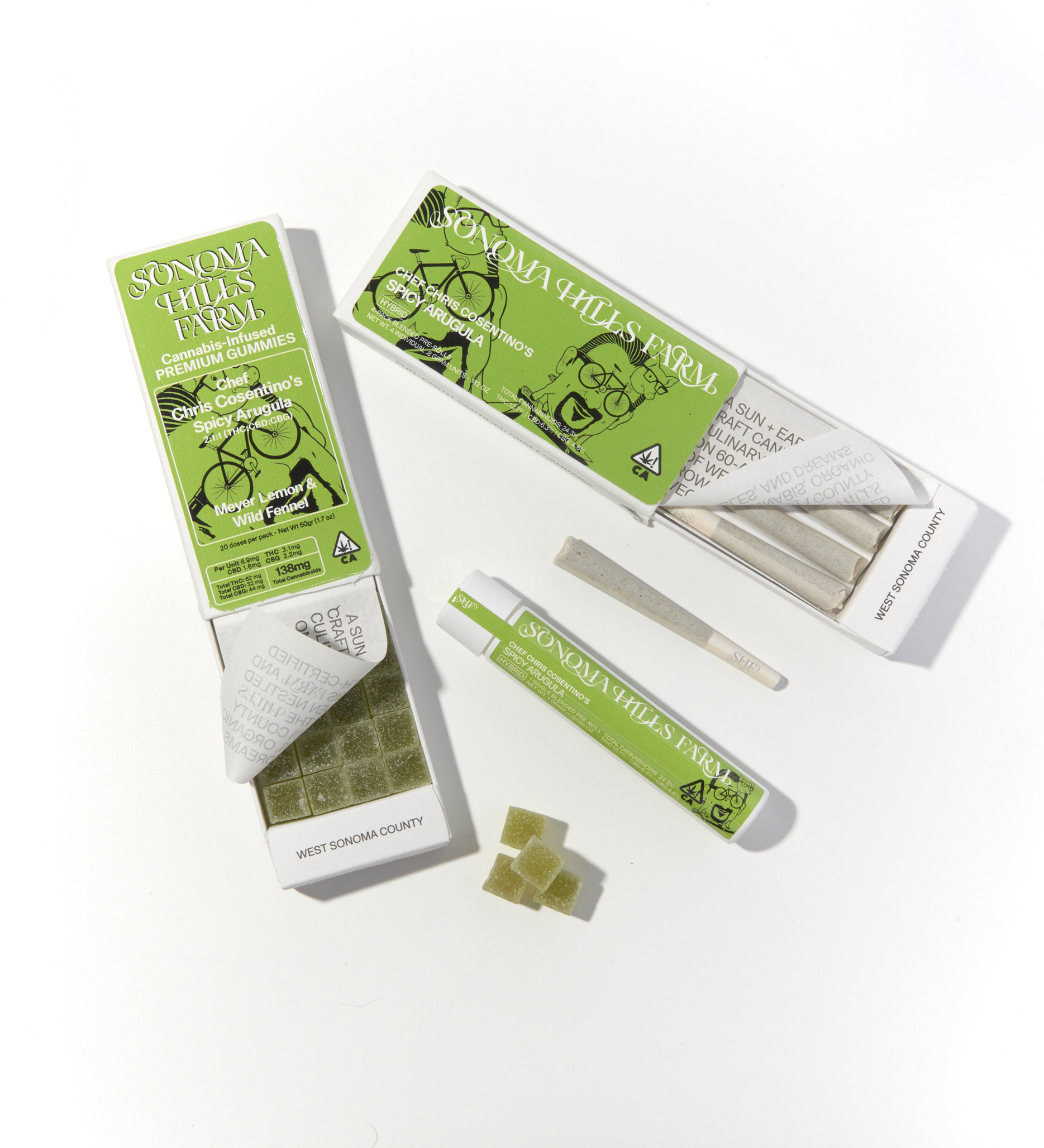 Spicy Arugula solventless rosin gummies