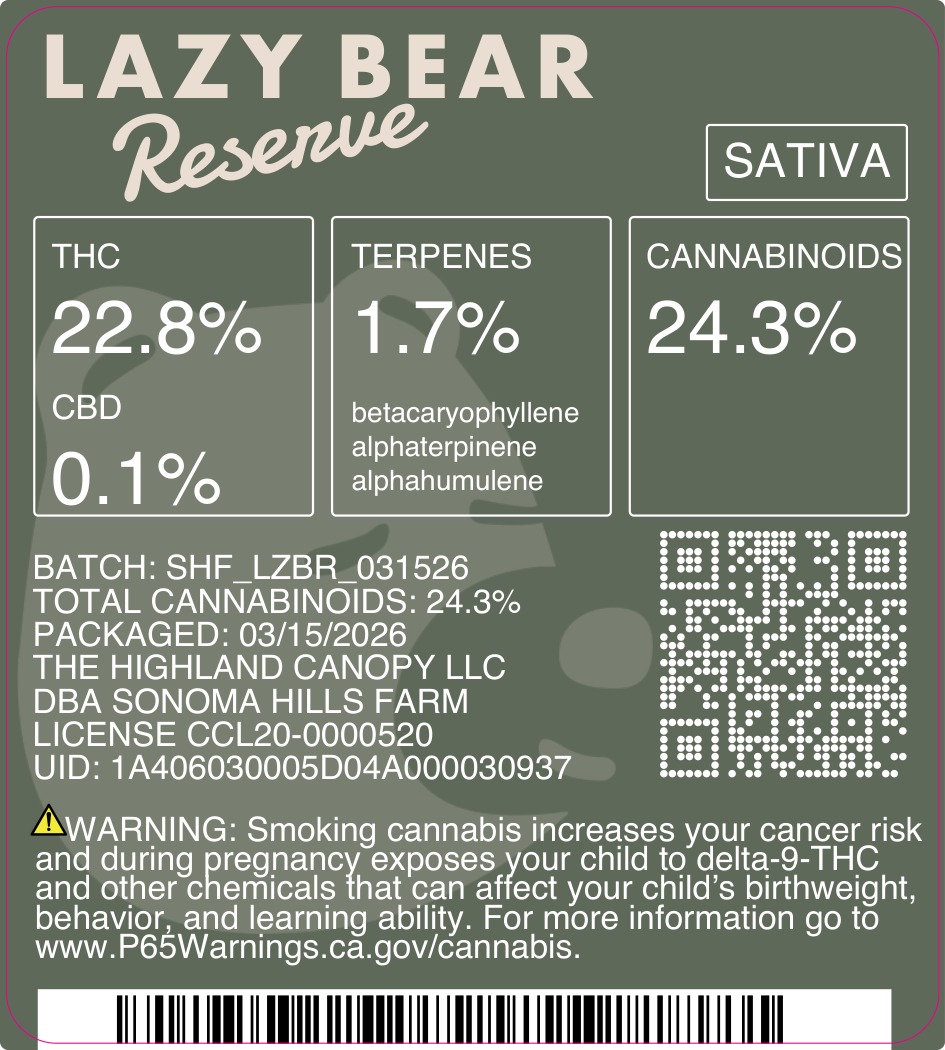 Lazy Bear Reserve product