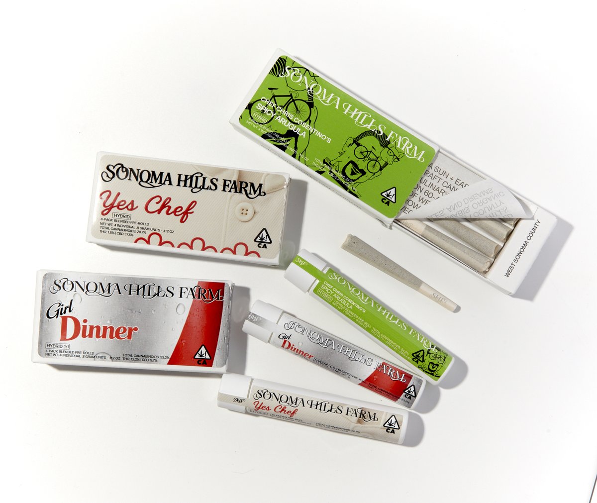 SHF 1g pre-roll glass tubes