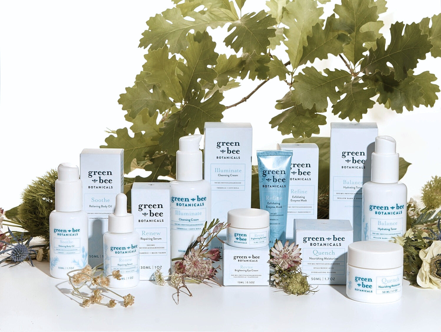 Green Bee Botanicals skincare made with Sonoma Hills Farm hemp