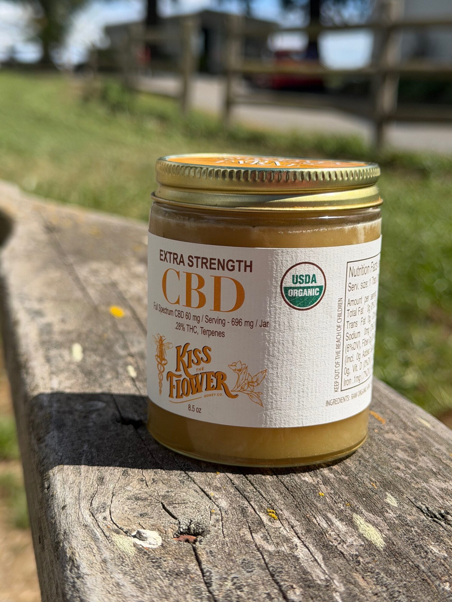 CBD-infused whipped honey with Kiss the Flower Honey Co.